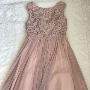 Warm Blush Embroidered Dress (w removable belt) 💕